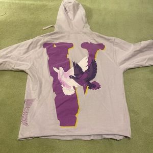 Purple NAV x Vlone Good Intentions Doves hoodie size medium
